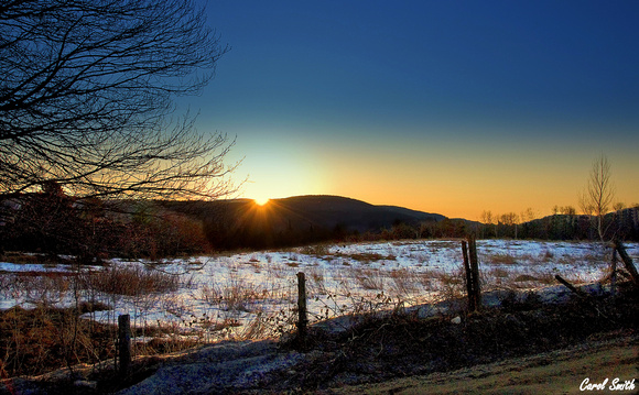 Winter Sunrise In Vermont