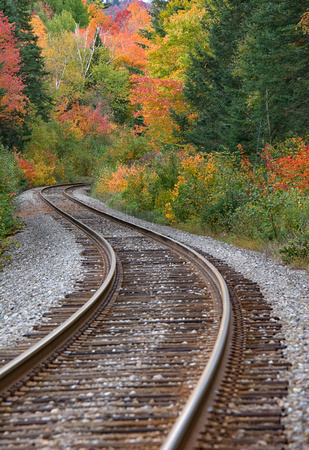 S Curve Railroad Tracks