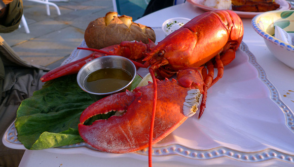 Lobster Dinner at Sunset, Barnard Harbor