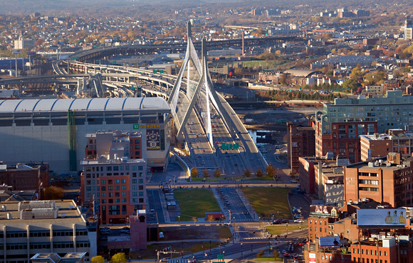 Zakim Bridge viewed from the top of the Custom House